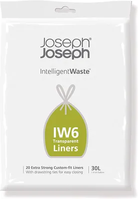 Productafbeelding van Joseph Joseph afvalzakken, 20 stuks, 30 liter, transparant