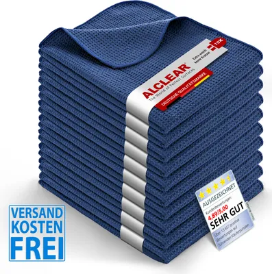 Produktbild von ALCLEAR 10820901 Microfasertuch Trockenwunder 10 St. 60x40cm-navy, Auto&Küche