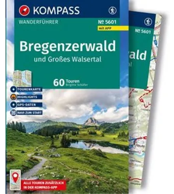 Obrázok produktu pre KOMPASS Wanderführer Bregenzerwald und Großes Walsertal, 60 Touren mit Extra-Tourenkarte