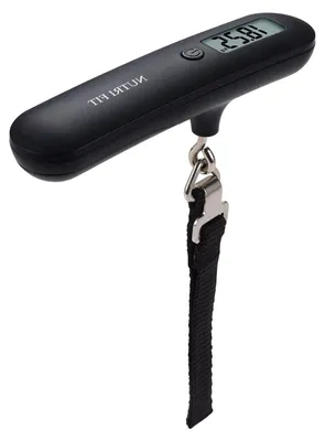 Immagine prodotto di Bilancia digitale per bagagli - Bilancia da viaggio - Per pesare i bagagli - Funzione di blocco dati - 50 kg - Argento grigio