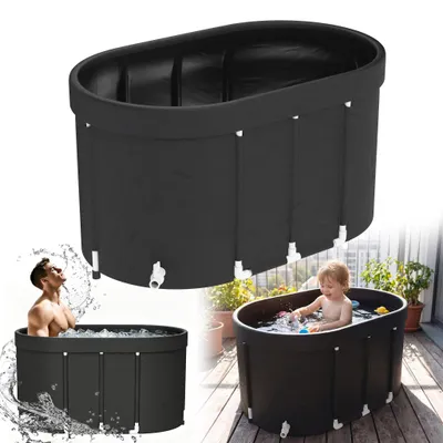 Produktbild von YARDIN Aufblasbare Eisbadwanne Eistonne Kältebecken Kältetherapie Becken 90x77cm für Outdoor Ferienhaus Wellness Sportler mit Luftpumpe Tragetasche