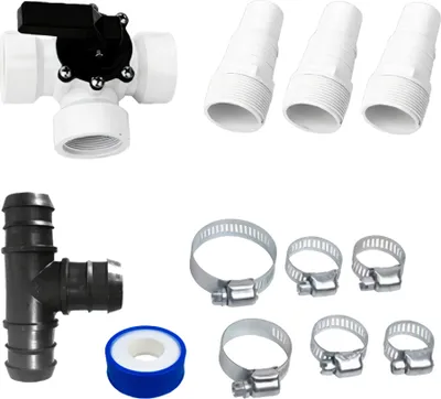 Produktbild von AREBOS Bypass Set Pool,  12 Teilig, Sandfilteranlagen, Poolheizung,Pool-Solarheizungen,   Wärmepumpe, Solarheizung, T-Stück, Teflonband