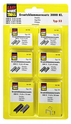 Produktbild von EASYWORK 261188, EW Ersatzklammernsatz 6-tlg. je 500 Klammern in