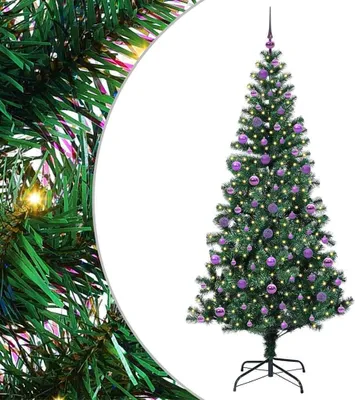 Imagen del producto de vidaXL Árbol de Navidad artificial con luces LED integradas, color verde, 210 cm