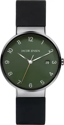 Produktbild von Jacob Jensen Timeless Nordic 184 Herrenuhr Titan 37 mm grün