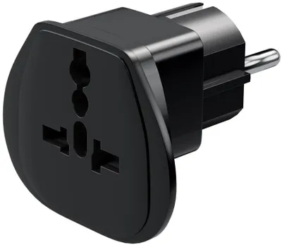 Produktbild von Goobay 94028 Adapter of elektrischer Stecker Typ F Typ G (UK) Schwarz