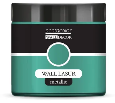 Produktbild von Pentart Wall Decor Wandlasur Metallic 500 ml - Blau-Gold