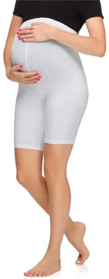 Produktbild von Merry Style Damen Kurze Umstandsleggings aus Viskose MS10-299 (Melange, XL)