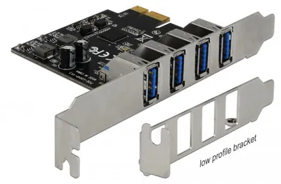 Produktbild von Delock USB 3.0 PCI Express Karte mit 4 x externen Typ-A Buchsen