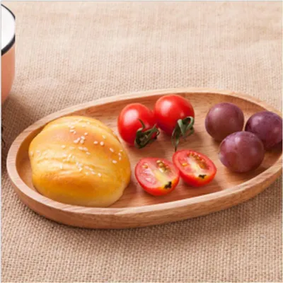 Image de Solidchoice - Bol à salade ovale en bois, 20x12 cm