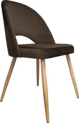 Obrázek produktu pro Židle ISKAR 2 VELVET v hnědé/dubové barvě