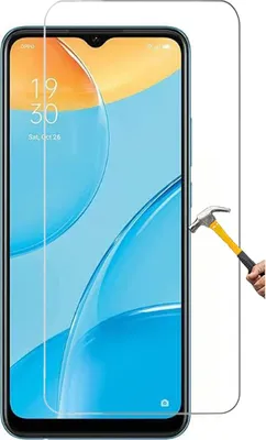 A screen protector is shown being applied to a smartphone.