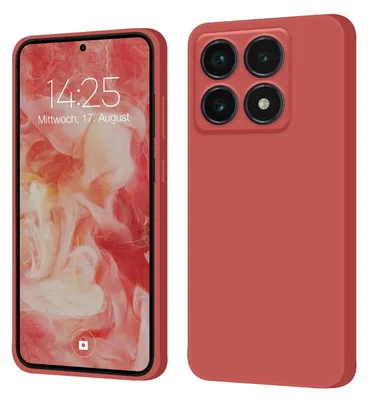 Produktbild von Hülle für Xiaomi 14T Case Cover Bumper Smartphone Softgrip Schutzhülle Farbe: Rot