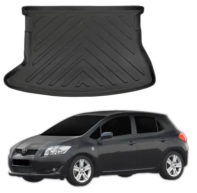Produktbild von SCOUTT | Kofferraumwanne Laderaumwanne Kompatibel mit Toyota Auris Hatchback 3 / 5D ab 2007, mit Hoher Rand, Kofferraum-Schutzmatte, Geriffelt, Aufrollbar, Schwarz