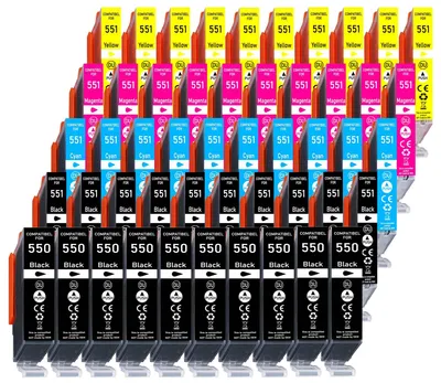 Produktbild von 50er Pack Druckerpatronen PGI-550 CLI-551 kompatibel mit Canon iX6800