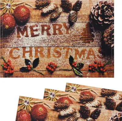 Produktbild von Tischsets Platzsets Stoff CLOTH Weihnachten MERRY CHRISTMAS