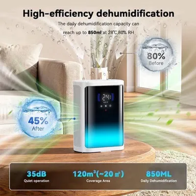 Imagen del producto de Deshumidificador - Depósito de 2,8 litros - Funcionamiento silencioso - Temporizador y apagado automático