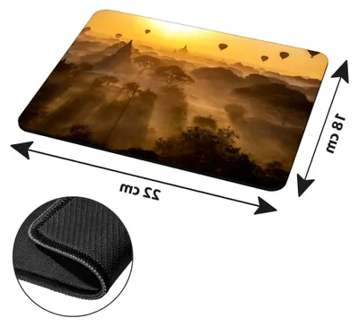 Produktbild von Mauspad für Gaming und Büro - 220 x 180 mm - mit genähten Kanten und rutschfester Unterseite