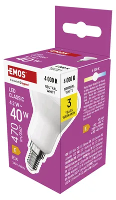 Produktbild von EMOS LED Lampe Reflektor-Form, 4,2W Ersatz für 40W Glühbirne, R50 Scheinwerfer-B