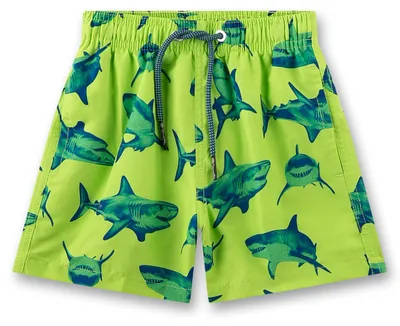 Productafbeelding van Sanetta zwemshort voor jongens, geel, model "Hai Webshort" | Zwemkleding voor kinderen