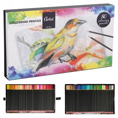 Produktbild von Buntstifte 80 Farben im Magnetkasten,es Malset für Kinder und Erwachsene