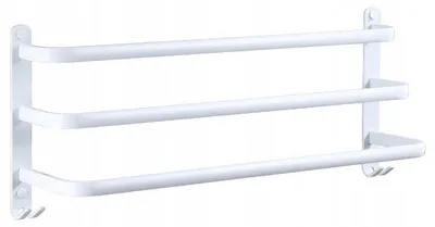Obrázek produktu pro Arhatreya Nástěnný držák na ručníky 60cm bílý