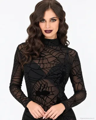 Zdjęcie produktu dla Strój Gotycki Damski Koronkowy Sukienka Dobra Jakość Halloween M 38-40