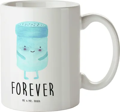 Produktbild von Mr. & Mrs. Panda Camping Tasse Beste Freunde Salz - Weiß - Geschenk, Schulkind, Mehrwegbecher, Pott, Plastikbecher, Kinderbecher, Kunststoffbecher, Fehlende Keywords