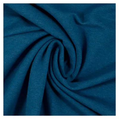 Produktbild von Bündchenstoff Strickschlauch meliert - glatt/fein - 48 cm Schlauch - 25 cm Schritte - Bündchen passend zum Sweat meliert (Petrol 1748)