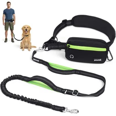 Joggingleine für Hunde 15-55 kg, mit Bauchgurt und Tasche