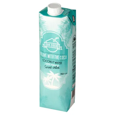 Zdjęcie produktu dla Dr. Coco Naturalna woda kokosowa bez cukru w tetrapaku 1l
