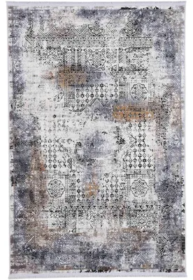 Produktbild von Vintage Teppich Liyath Schwarz 120x170 cm | Moderner Teppich für Wohn- und Schlafzimmer