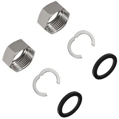 Anschlussset DN40 1 1/2 Zoll Edelstahl Wellrohr 2 Stück