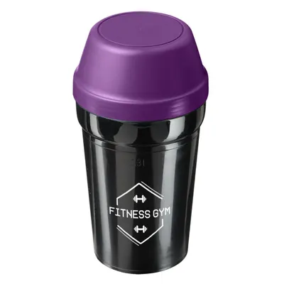 Produktbild von Shaker "Protein" 300 ml – Praktischer Becher mit Drehverschluss für Eiweiß- & Sportgetränke ideal für Fitness & Haushaltszutaten  - schwarz/ocean