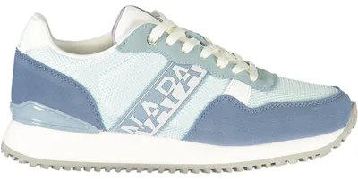 Image de Chaussures de sport bleues pour femme, avec des détails contrastés et une semelle intérieure amovible