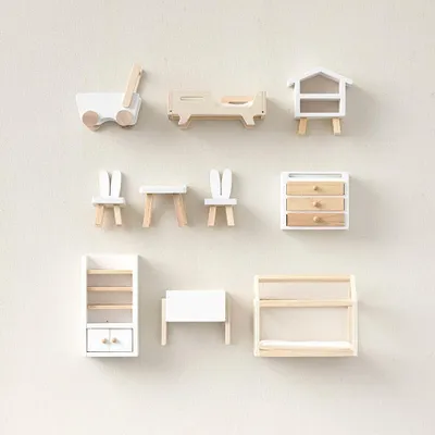 Produktbild von Petite Amélie Puppenhausmöbel aus Holz 10-teiliges Set