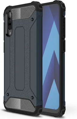 Produktbild von Mobigear Outdoor  Samsung Galaxy A70 Hülle Hardcase Backcover Stoßfest - Marineblau
