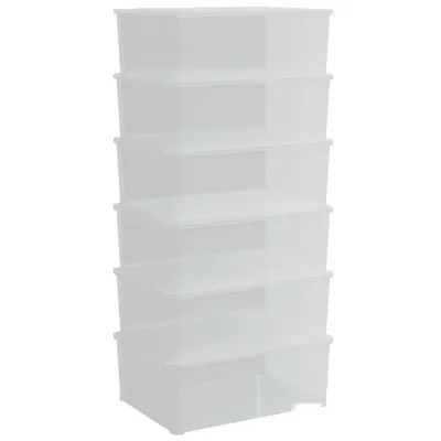 Produktbild von Aufbewahrungsboxen 6 Stk. Kunststoff 10 L Stapelbar