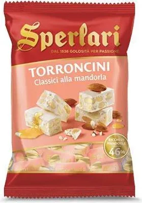 Produktbild von Sperlari Torroncini Classici alla mandorla 46% Mandeln Klassische Mandelnougats 130g