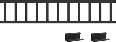 Produktbild von vidaXL Dachschneeschild Schwarz 100 x 2,5 x 20 cm Stahl
