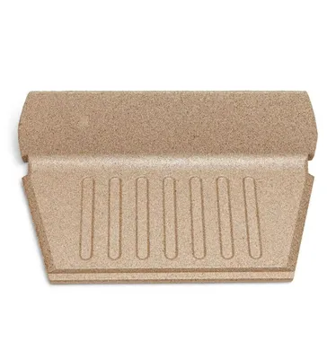 A beige, textured product with a grooved surface, isolated on a white background.