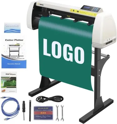 Obrázok produktu pre Plotter na rezanie fólií, 380 mm, napájanie 220 V, s softvérom. Predvádzacia jednotka s držiakom