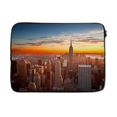 Produktbild von MuchoWow® Laptop Hülle 14 ZollSkyline - New York - Sonne Laptoptasche - Laptoptasche - Stoßsicher - Schutzhaube