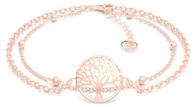 Immagine prodotto di SERASAR | Bracciale in argento [Life] con oro rosa Oro bianco | Colore: oro rosa | Lunghezza: 23 cm