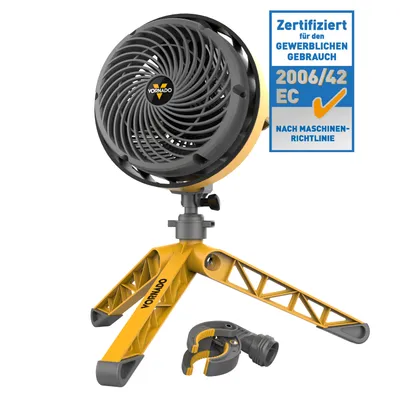 Immagine prodotto di Vornado EXO5 Ventilatore da cantiere con treppiede + staffa di montaggio 44 watt Ø 22 cm
