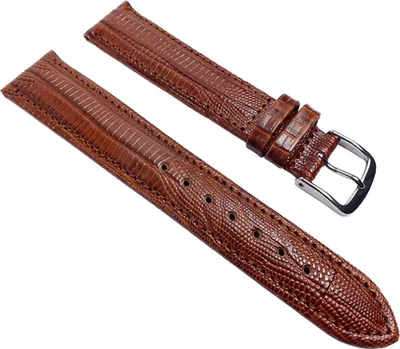 Produktbild von Uhrenarmband Kalbsleder Braun Eulit Teju-Print 22156S, Anstoß:22 mm