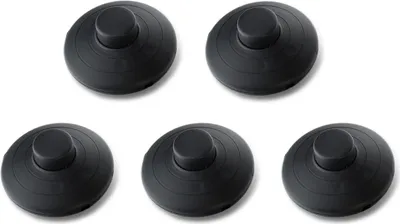 Produktbild von Fußschalter rund schwarz / weiß - Farbe + Menge: 5 x schwarz
