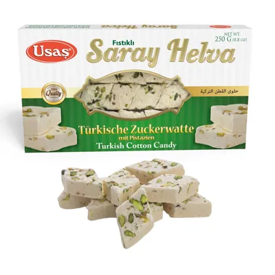 Produktbild von 250g Palast Halva - Pismaniye mit Pistazien
