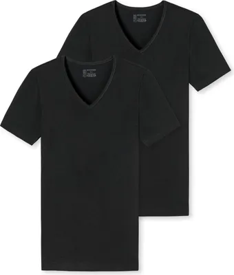 Produktbild von Schiesser Herren 2PACK T-shirt schwarz