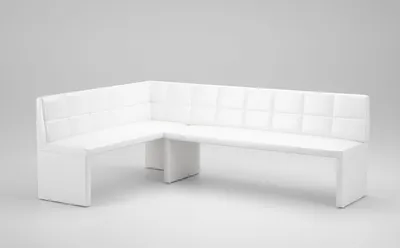 Produktbild von Eckbank Bank Küchenbank  -Ruth R -Kunstleder Weiss 168 x 128 cm